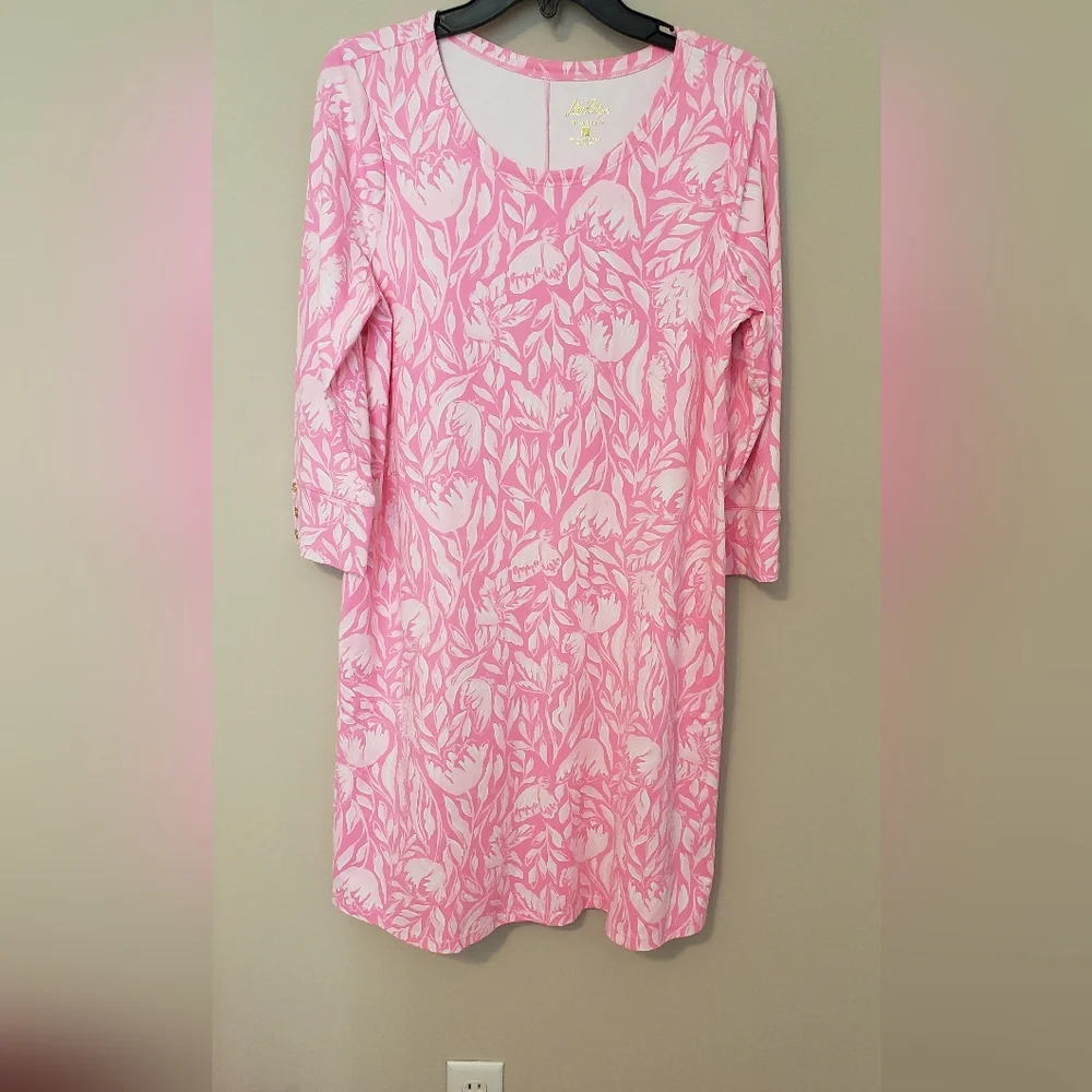 Lilly Pulitzer Pink and White ChillyLilly Dress - Picture 2 of 4